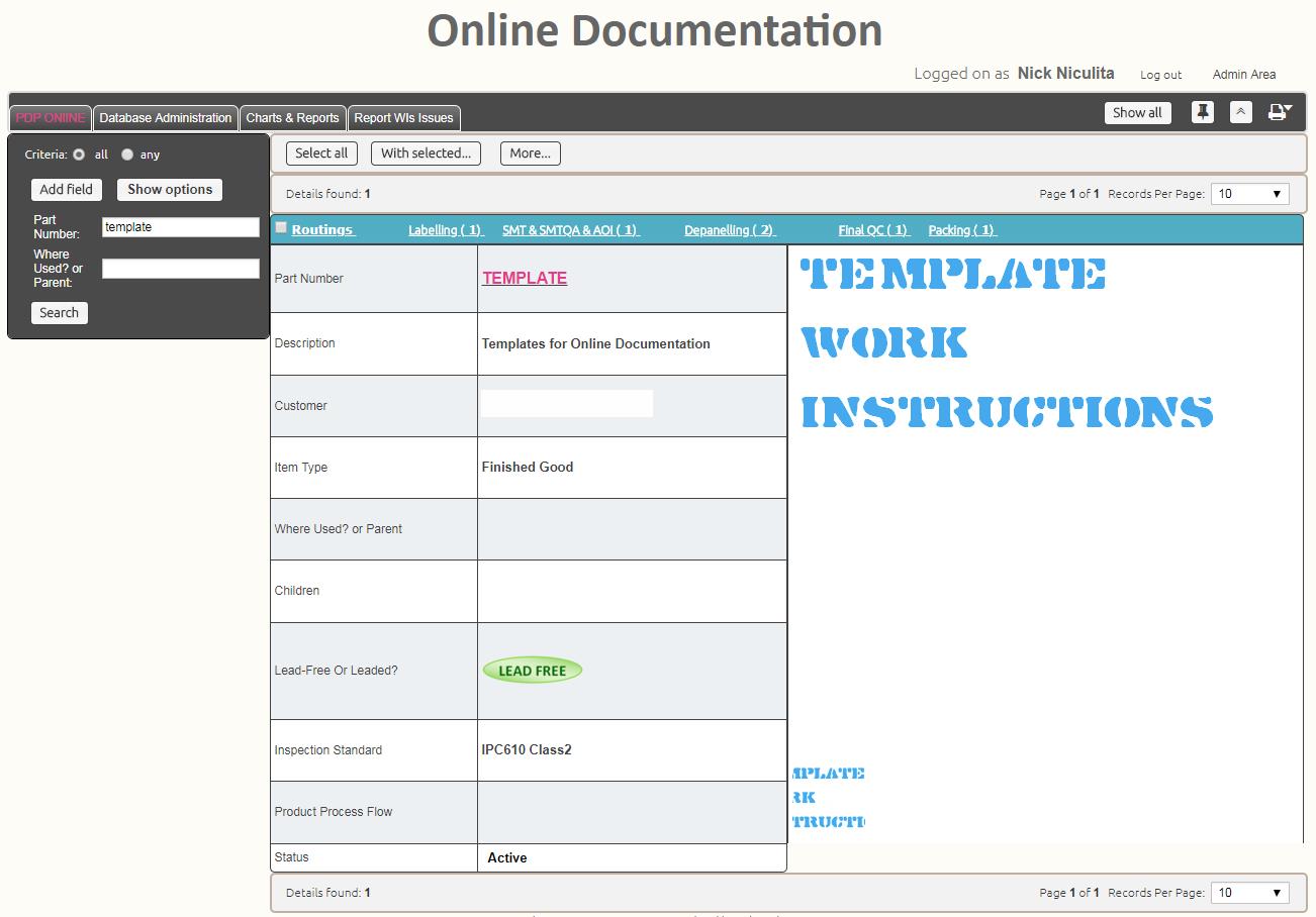 NS-OWI - Online Work Instructions