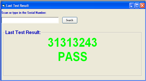 Last Test Result - Pass