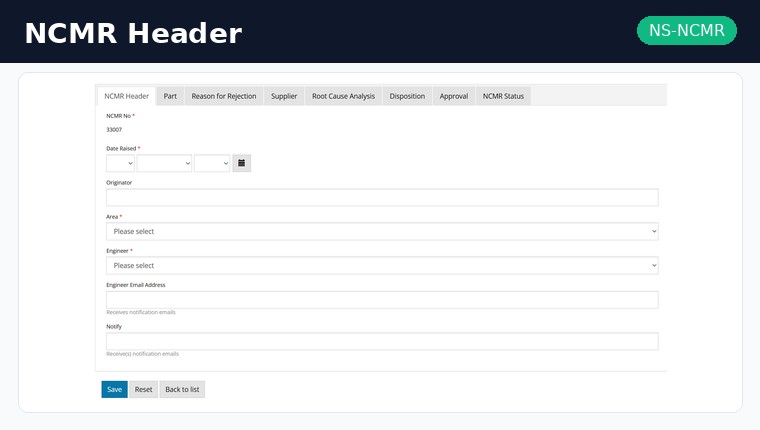 NS-NCMR NCMR Header Tab