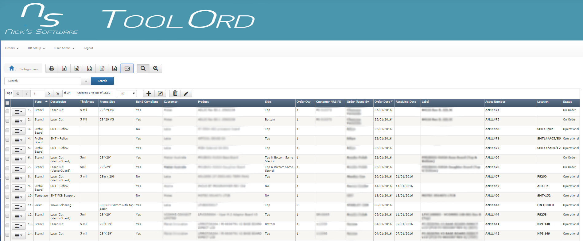 ToolOrd - Order Listing