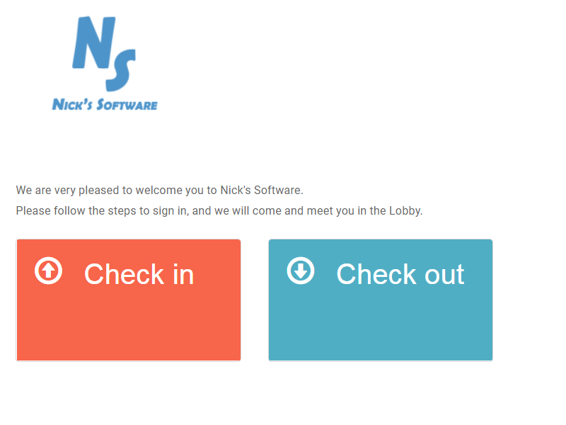 NS-VMS — Visitor check-in and check-out