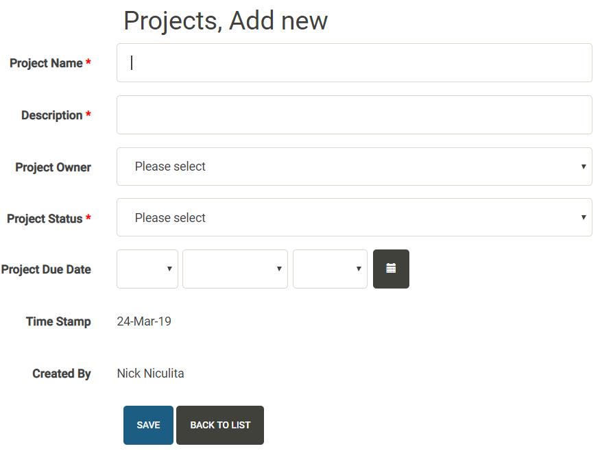 Add New Project