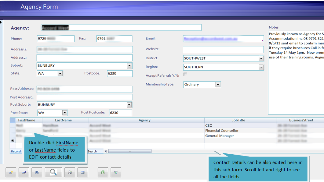 Agency Form
